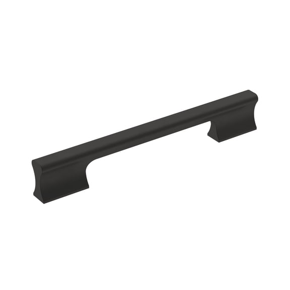 Amerock Status 6-5/16 inch Center-to-Center Matte Black Cabinet Pull, 10 Pack