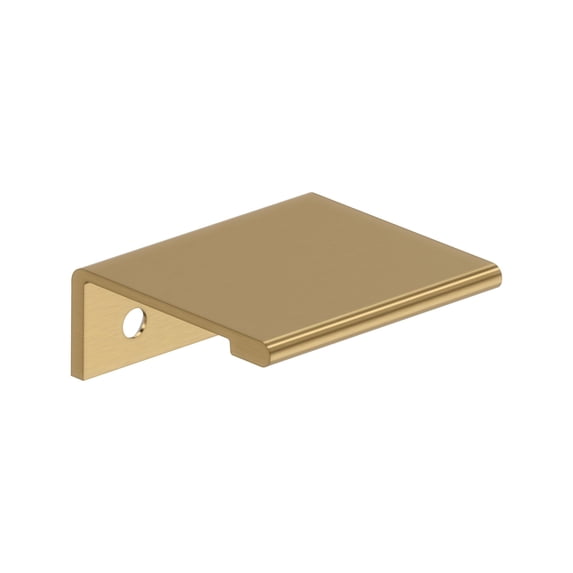 Amerock Streamline II 1-3/4 inch (44mm) Length Champagne Bronze Cabinet Finger Edge Pull, 10 Pack