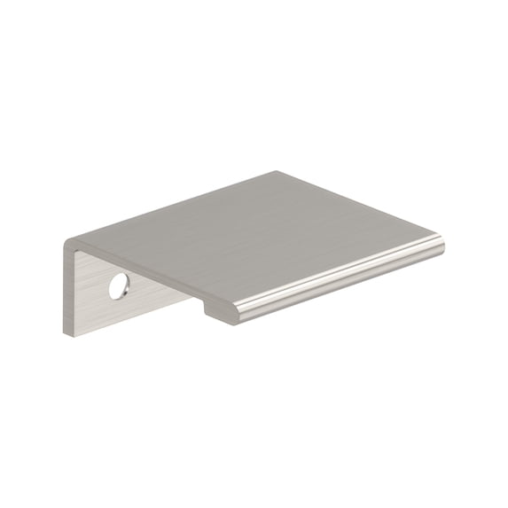 Amerock Streamline II 1-3/4 inch (44mm) Length Satin Nickel Cabinet Finger Edge Pull, 10 Pack