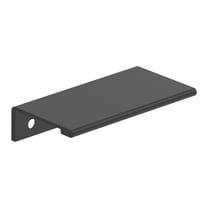 Amerock Streamline II 3 inch (76mm) Length Matte Black Cabinet Finger Edge Pull, 10 Pack