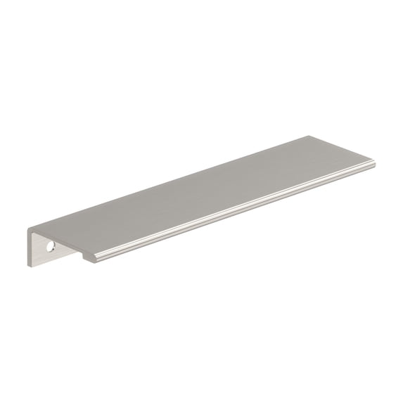 Amerock Streamline II 6 inch (152mm) Length Satin Nickel Cabinet Finger Edge Pull, 10 Pack