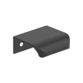 thumbnail image 1 of Amerock Streamline Tab 1-3/4 inch (44mm) Length Matte Black Cabinet Finger Edge Pull, 10 Pack, 1 of 4