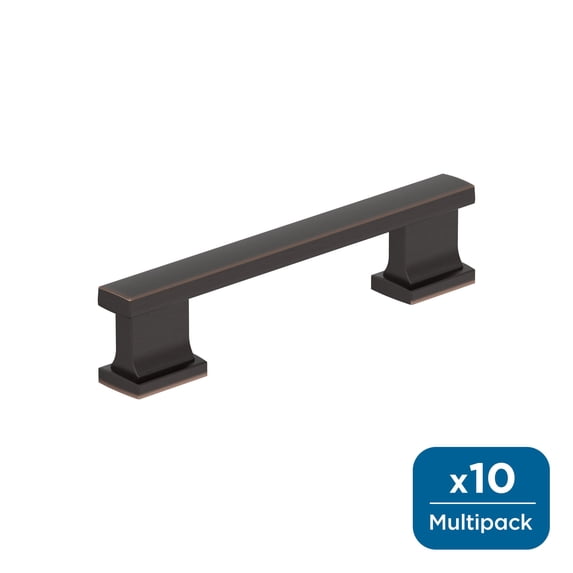 Amerock Triomphe 3-3/4 inch (96mm) Center-to-Center Oil-Rubbed Bronze Cabinet Pull - 10 Pack
