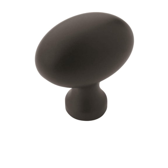 Amerock Vaile 1-3/8 inch (35mm) Length Matte Black Cabinet Knob, 10 Pack