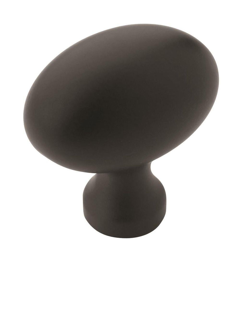 Amerock Vaile 1-3/8 inch (35mm) Length Matte Black Cabinet Knob, 25 Pack