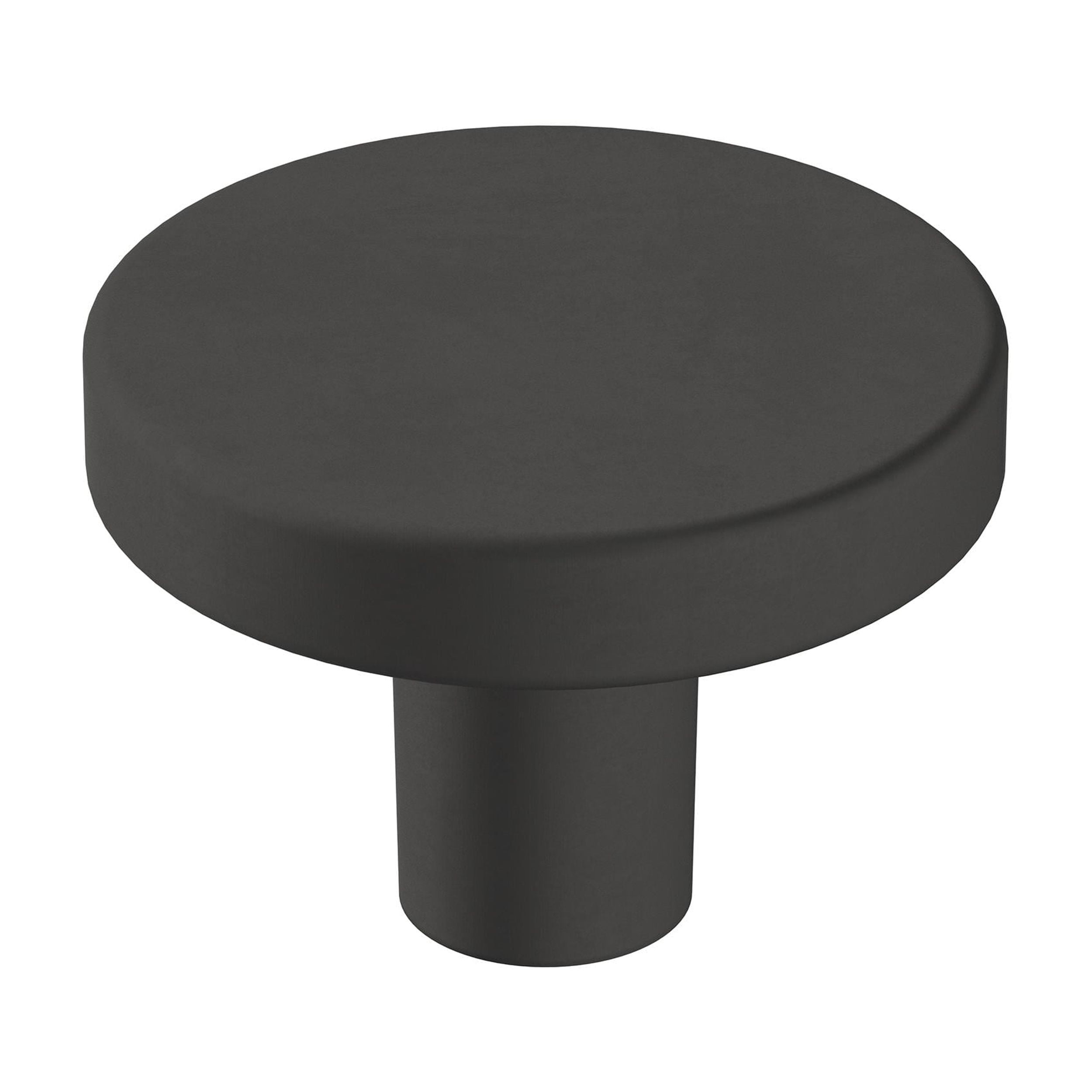 Amerock Versa 1-3/8 inch (35mm) Diameter Matte Black Cabinet Knob, 5 Pack