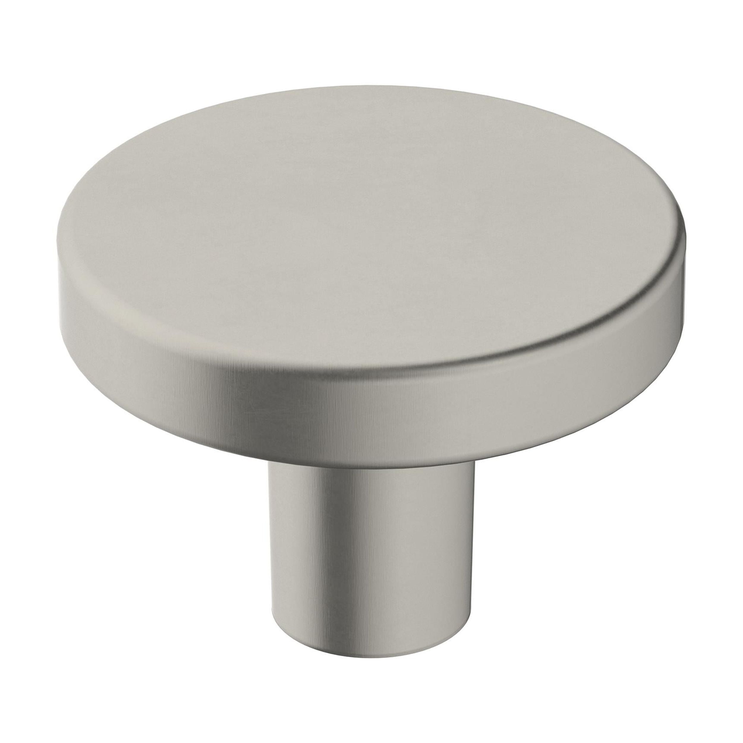 Richelieu Modern Cabinet Knob - 1 3/8-inch X 5/8-inch Matte Chrome Drawer Pull For Kitchen & Bathroom