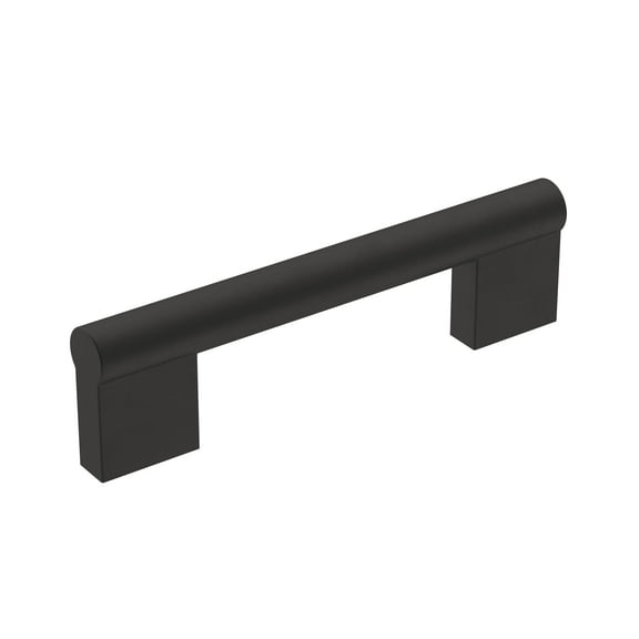 Amerock Versa 3-3/4 inch (96mm) Center-to-Center Matte Black Cabinet Pull - 5 Pack