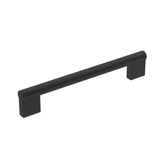 Amerock Versa 6-5/16 inch (160mm) Center-to-Center Matte Black Cabinet Pull, 5 Pack
