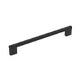 thumbnail image 1 of Amerock Versa 8-13/16 inch (224mm) Center-to-Center Matte Black Cabinet Pull, 1 of 8