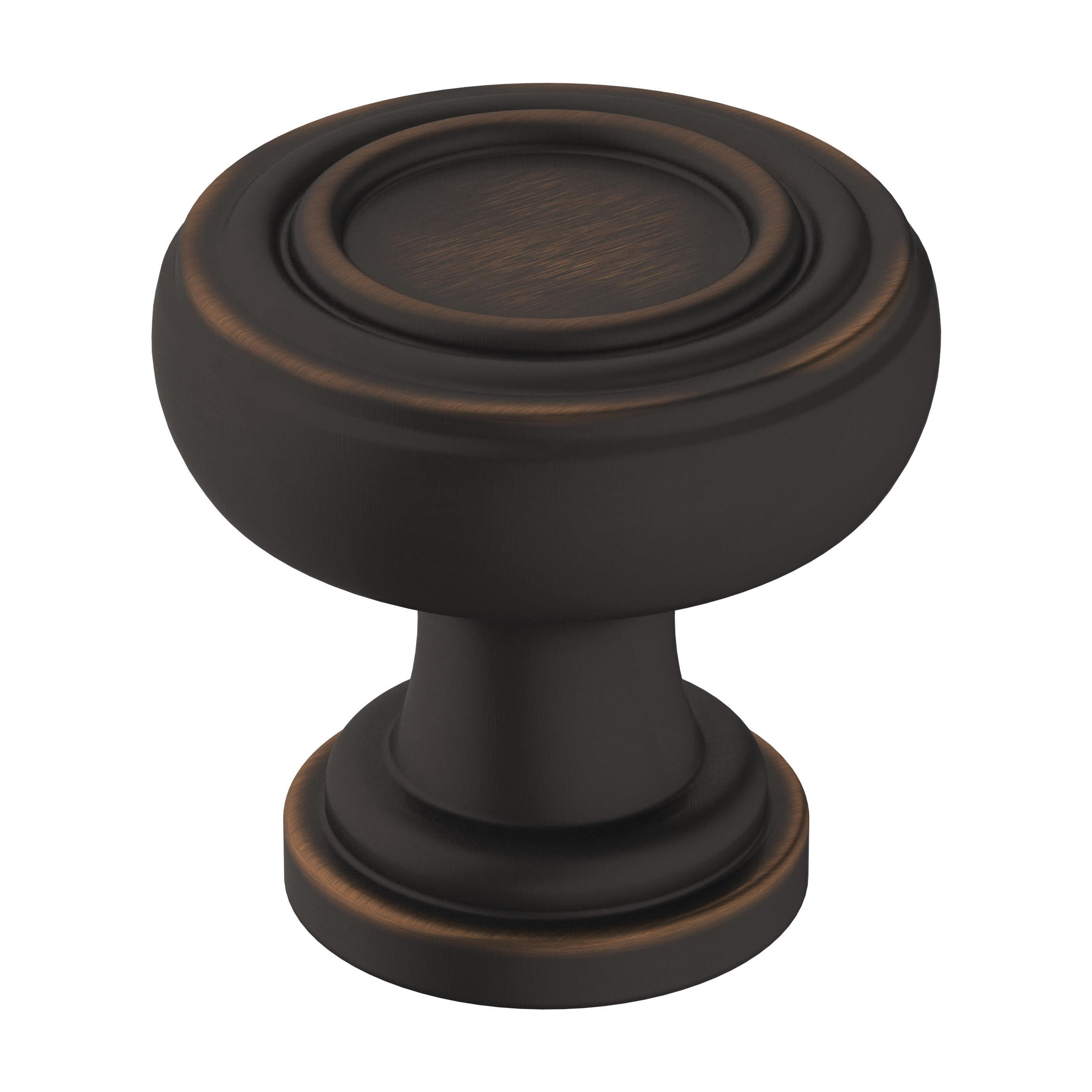 Amerock Ville 1-1/8 inch (29mm) Diameter Oil-Rubbed Bronze Cabinet Knob, 10 Pack