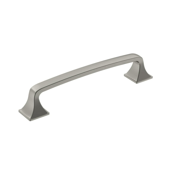 Amerock Ville 5-1/16 inch (128mm) Center-to-Center Satin Nickel Cabinet Pull, 10 Pack
