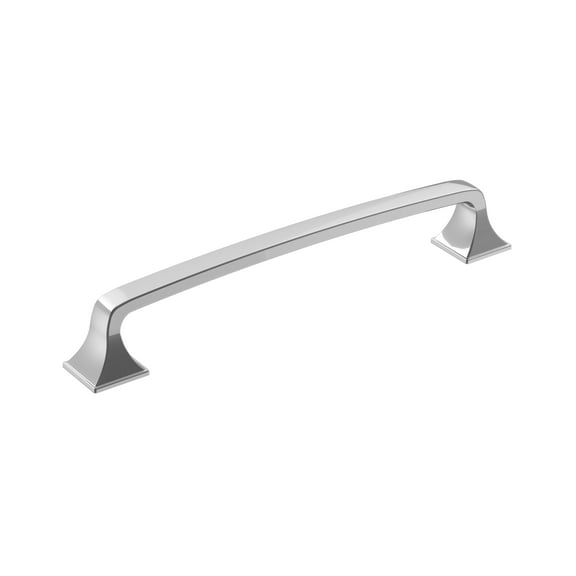 Amerock Ville 6-5/16 inch (160mm) Center-to-Center Polished Chrome Cabinet Pull, 10 Pack