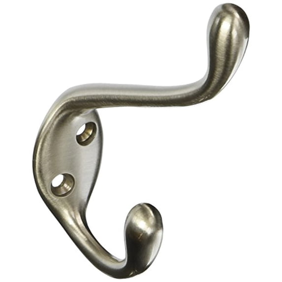 Amerock H55451G10 Large Coat and Hat Hook - Satin Nickel
