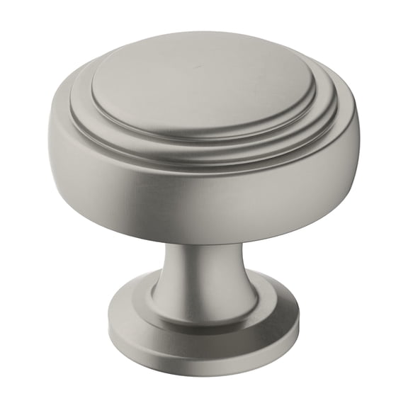 Amerock Winsome 1-1/4 inch (32mm) Diameter Satin Nickel Cabinet Knob, 2 Pack