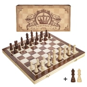 Amerous Magnetic Wooden Chess Set, 15 inches