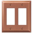 thumbnail image 1 of Amerelle Century Double Rocker Steel Wallplate in Antique Copper, 1 of 3
