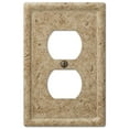 thumbnail image 1 of Amertac 8351TDNC 1 Toggle/1 Duplex Texture Stone Noce Wallplate, 1 of 3