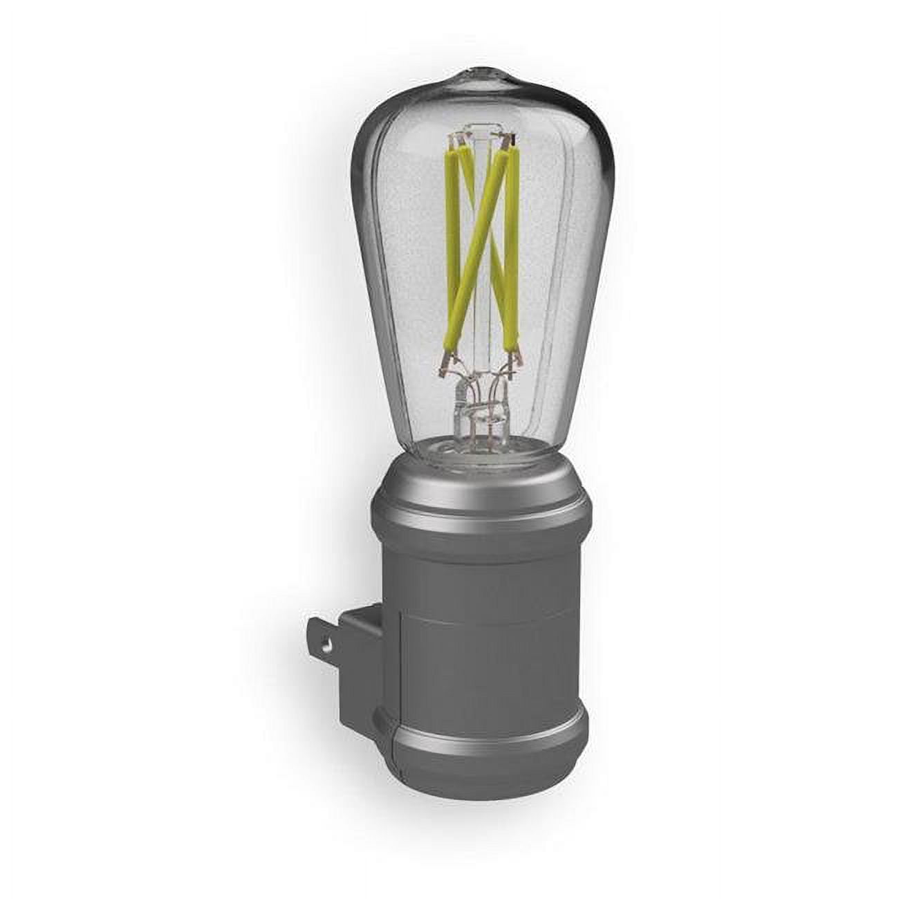 Vintage Edison Aged Nickel LED Plug-In Night Light