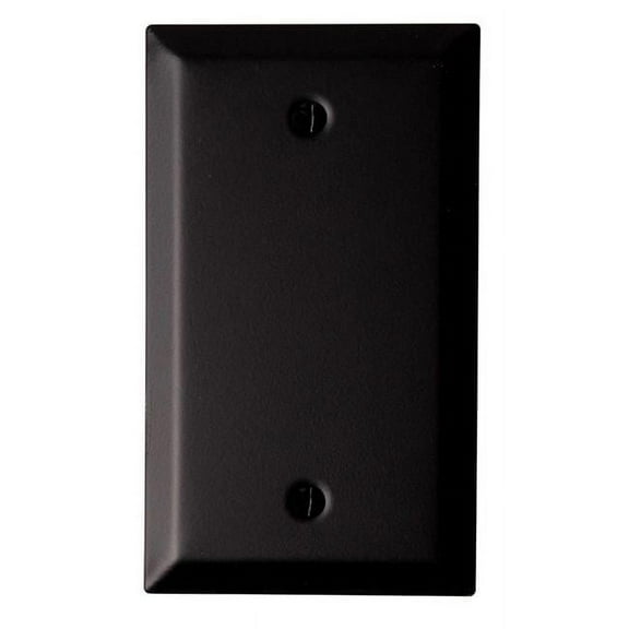 Amertac-Westek 102344 1 Blank Wall Plate, Matte Black