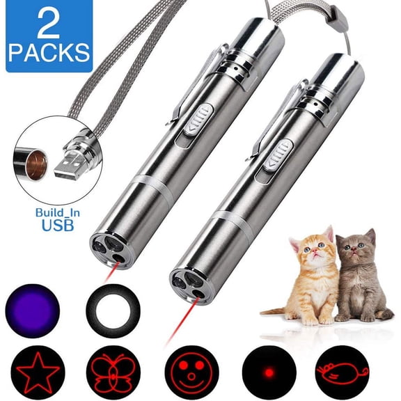 Amerteer 2 Pack Cat Toys, Interactive Cat Toy Interactive Toys for Indoor Cats Kitten Pet Training Exercise Chaser Tool