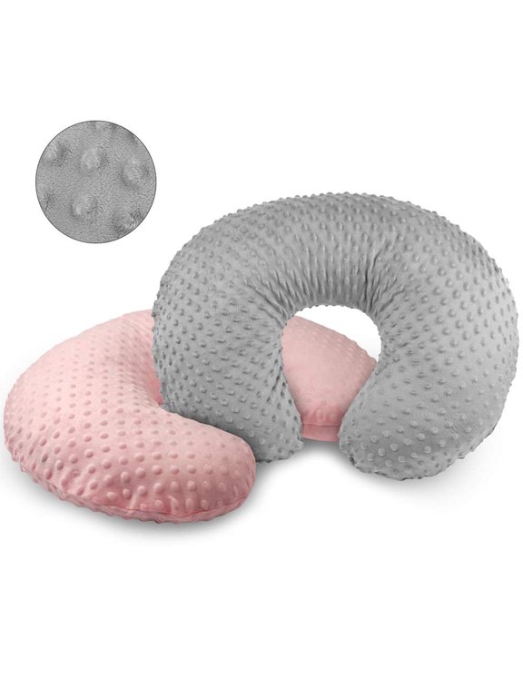 2 Pack Nursing Pillow Cover Plush Breastfeeding Pillow Slipcover Girl and Boy,Ultra Soft Snug Fits On Infant Nursing Pillow Infant Feeding Cushion Cover