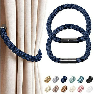 WeTest 1X Pearl Magnetic Curtain Clip Curtain Holders Buckle Clips Hanging  Ball Buckle Tie Back Curtain Accessories Home Decor (Blue)