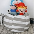 thumbnail image 1 of Amerteer 24" Stuffed Animal Storage Bean Bag Chair,Stuffed Animal Storage or Sack, Standard Stuff 'n Sit Organization for Kids Toys Household Supplies-Gray, 1 of 7