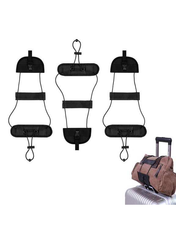 3 Pack Bag Bungee,Luggage Bungee Strap Add a Bag, Z&L Adjustable Travel Suitcase Belt Travel Accessories