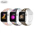 thumbnail image 1 of Amerteer 3 Pack Compatible for Apple Watch Band 38mm/40mm 42mm/44mm Sport Band for Women&Men. Pattern Printed Strap Compatible for iWatch Series 5/4/3/2/1, 1 of 7