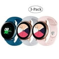 thumbnail image 1 of Amerteer 3Pack Fit Samsung Galaxy Watch Active/Active 2 Bands, 20mm Quick Release Stylish Sport Silicone Bands Straps Wristbands Bracelet Watch Band Replacement for 42mm Galaxy Watch, 1 of 8