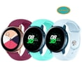 thumbnail image 1 of Amerteer 3Pack For Samsung Galaxy Watch Active 2 Replacement Silicone Quick Release Stylish Sport Wrist Band Straps Wristbands Bracelet Watch Band, 1 of 7