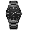 thumbnail image 1 of CURREN Men's Watches Classic Black/Silver Steel Band Quartz Analog Wrist Watch with Date for Man-Black, 1 of 5