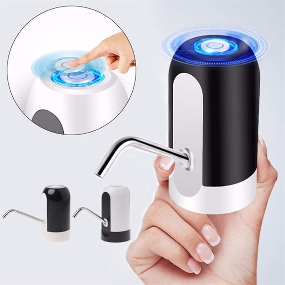 Amerteer Auto Electric Gallon Bottled Drinking Water Pump Dispenser Switch, Automatic Electric Water Drinking Portable Button Pump Dispenser Gallon Bottle Switch 5W and 12V (Black)