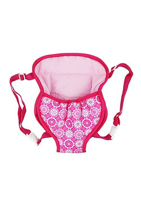 Amerteer Baby Doll Carrier Backpack Doll Accessories, Sweet Handmade Backpack Front and Back Sling with Straps - Fits 15 To 18 Inch Dolls