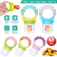 thumbnail image 1 of Amerteer Baby Fresh Fruit Food Feeder Nibbler Pacifier|Training Massaging Toy Teether|Food Grade Soft Safe BPA-Free Silicone Pouches|Babies Toddlers Infants Kids, 1 of 10