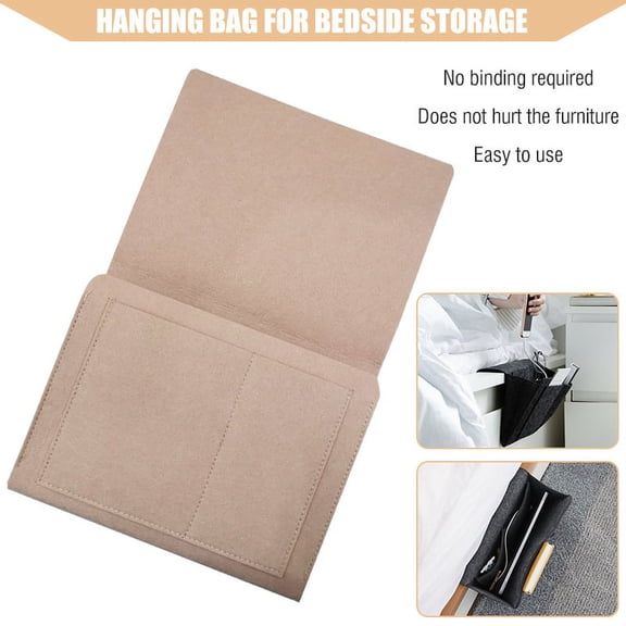 Amerteer Bedside Caddy/Bedside Storage Organizer,Remote Control Holder Armchair Organizer Couch Caddy Sofa Armrest Bag for Tablet Magazine Phone Remotes