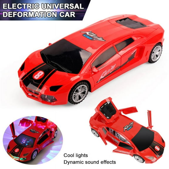 Amerteer Bump & Go Electric Car Toy Live Action Transforming Toy Deformation Car with Lights and Sounds Best Birthdays/Christmas Gift for Boys Girls Kids