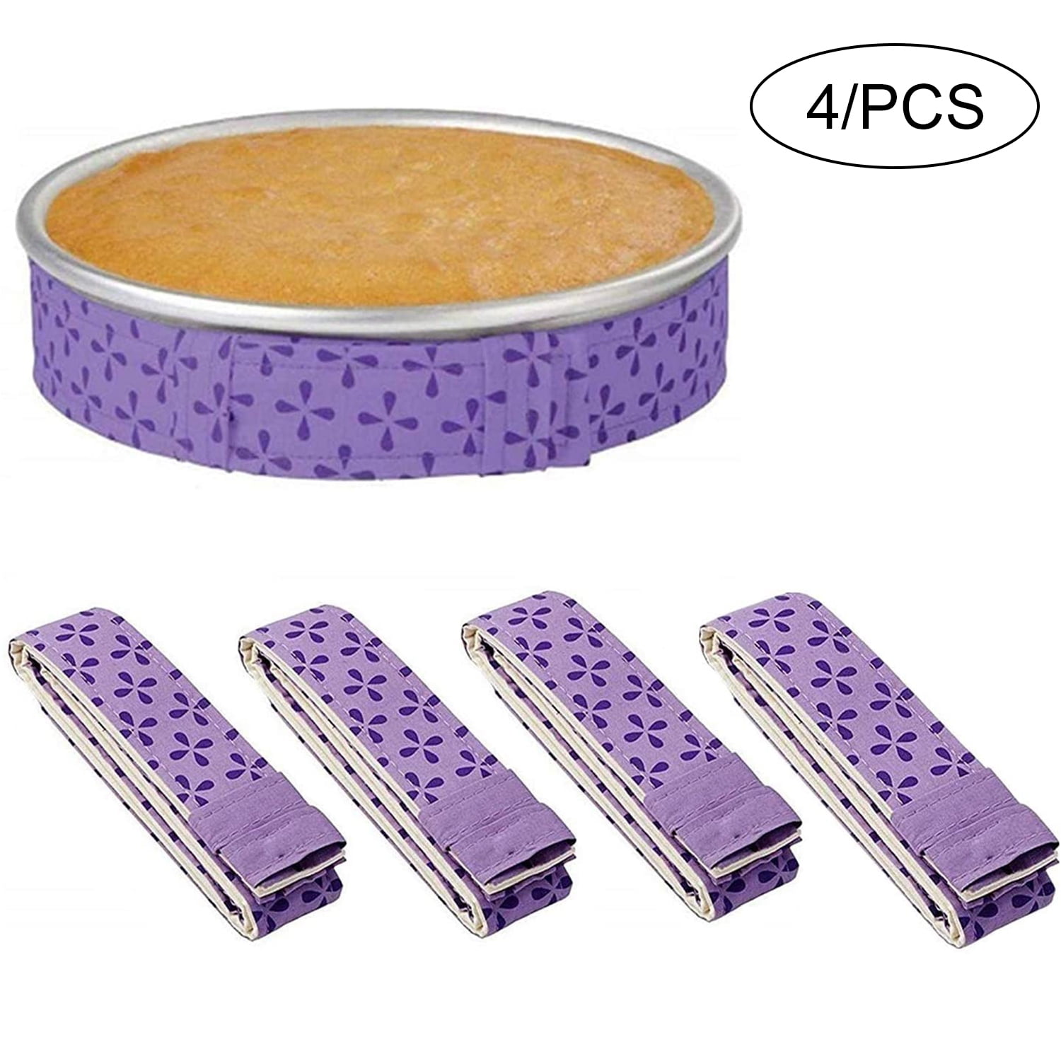 Amerteer Cake Strip Bake Even Strip 4 pack,Cake Pan Strips,Super