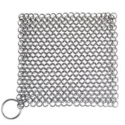Amerteer Cast Iron Cleaner Steel Scrubber - 6x6"Cookware Cleaner For Skillet, Wok, Pot, Pan | Hygenic Option to Scouring Pad | Does Not Rust like Steel Wool | Protects Cookware Seasoning