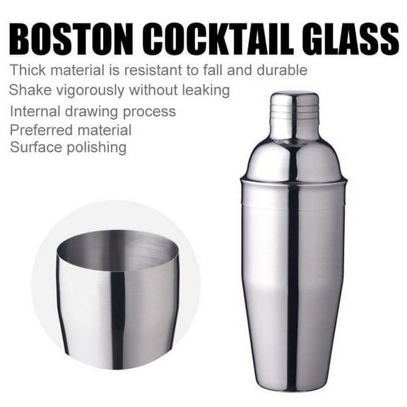 Amerteer Cocktail Shaker,22 Ounce(700ml) Martini Shaker,Food Grade Professional Stainless Steel Martini Mixer Built-in Strainer,Bartender Kit