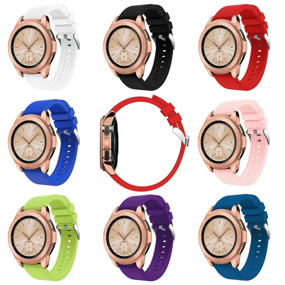Amerteer Compatible Samsung Galaxy 42mm Sport Silicone Bands, Soft Silicone Band 42mm Bracelet Strap Replacement for Samsung Galaxy Watch