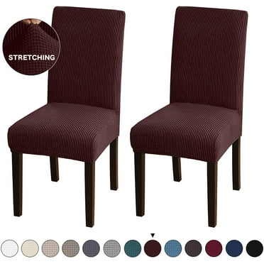 Amerteer Dining Chair Parsons Chair Printed Polyester Slipcovers, Red