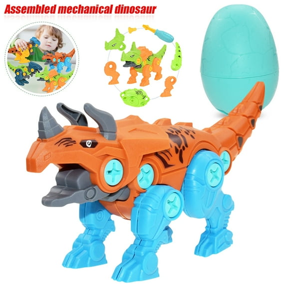 Amerteer Dinosaur Toys STEM for 3 Year Olds - Take Apart Building Play Set, Fun Construction Engineering Play Kit with Egg Decorator Screwdriver Tool, Best Toy Gift for Boys & Girls Ages 3+ Year Old