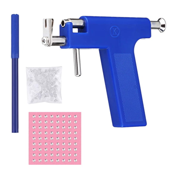 Amerteer Ear Piercing Tool,CAMTOA Ear Piercing Tool Set, Ear Nose Navel Piercing Machine with 98Pcs Ears Studs, Professional Painless Body Hole Piercing Tool, Stainless Steel Body Piercing Tool Kit
