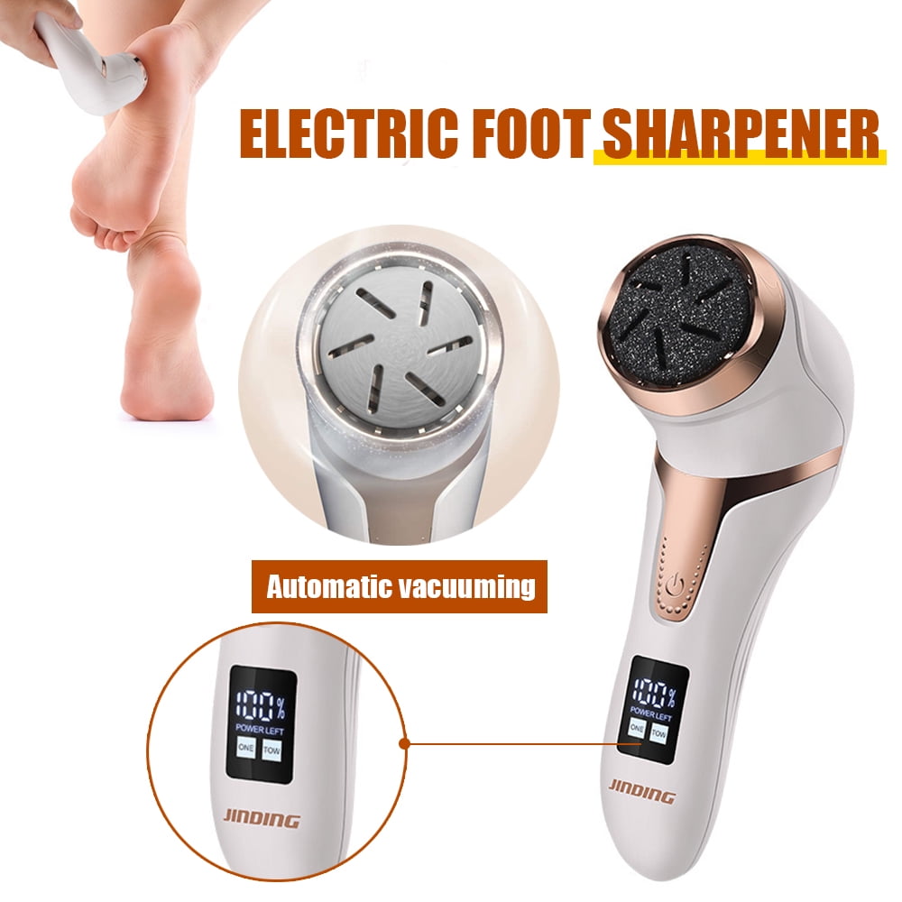 Amerteer Electric Callus Remover for Feet, Foot Scrubber Powered by USB Cable or Battery, IPX7 Waterproof Foot Callus Remover with 3 Roller, Foot Grinder Suitable For Dry and Cracked Skin