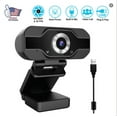 thumbnail image 1 of Amerteer Full HD Webcam 1080P,Streaming Camera,Webcam with Microphone,Wide Angle USB Computer Camera for Desktop Laptop PC Mac,Video Conferencing Skype YouTube, 1 of 7