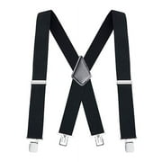 Amerteer Heavy Duty Clip Suspenders for Men Men s Adjustable X Back Mens Suspenders Straps with Clips