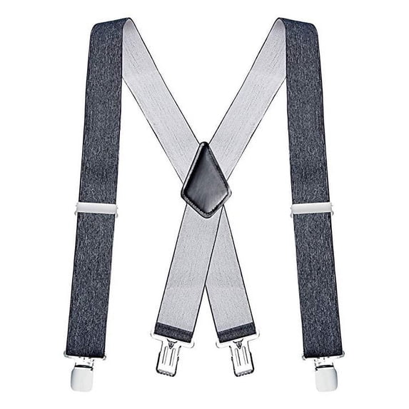TELOLY Amerteer Heavy Duty Clip Suspenders for Men Men s Adjustable X Back Mens Suspenders Straps with Clips