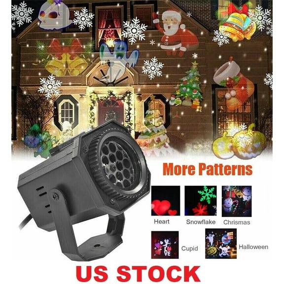 Amerteer Indoor Outdoor LED Moving Laser Projector Light Landscape Garden Xmas LampWaterproof Projector Lights for Thanksgiving Christmas Carnival New Year Birthday